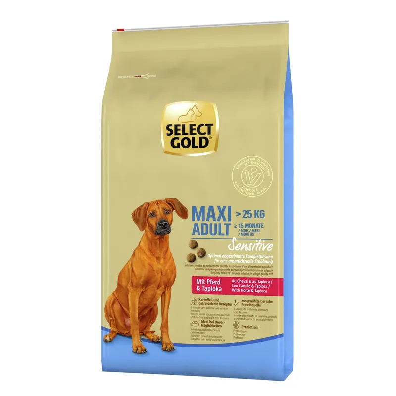 Select Gold Maxi Sensitive Adult Pferd mit Tapioka 12 kg Sichere Zahlung